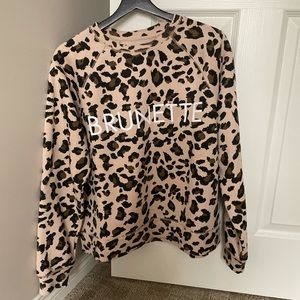Brunette The Label Leopard crew sweater